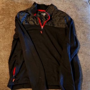 Eddie Bauer mens 1/4 zip up black pullover